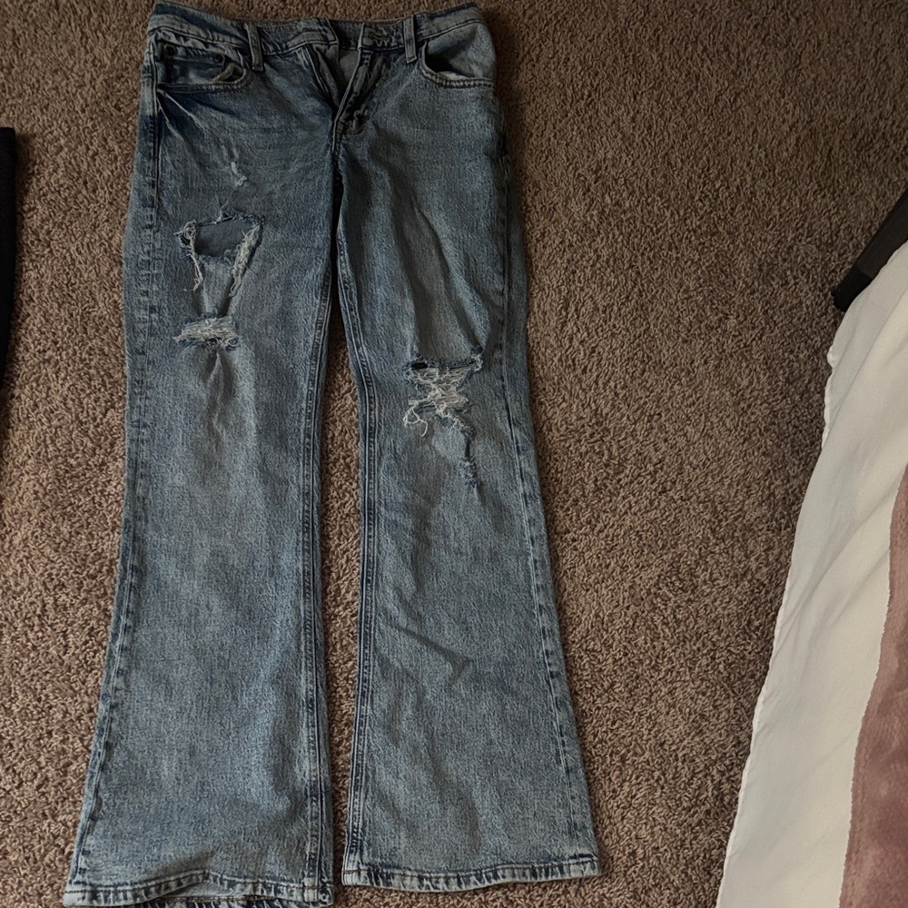 Distressed Blue Women's Jeans